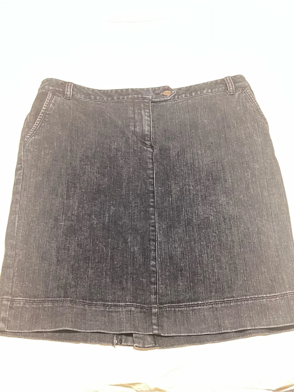 NWOT Ann Taylor LOFT Dark Blue Denim Mini Skirt Size 8